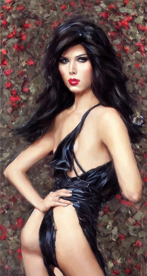 Image similar to black widow by Konstantin Razumov