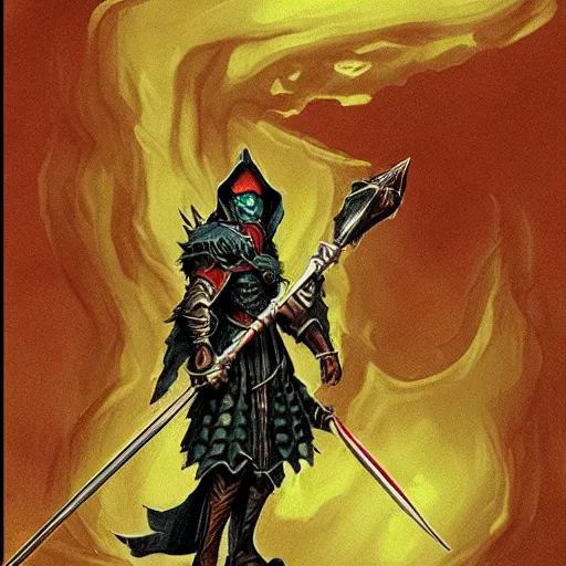 Prompt: Dungeons and dragons character art level 14 death wizard
