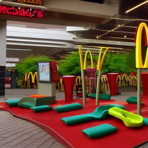 Prompt: McDonalds Play Ground from hell