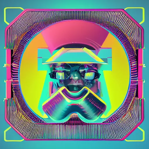 Image similar to maximalist pastel chrome futuristic album cover image hi res resolution chrometype acid