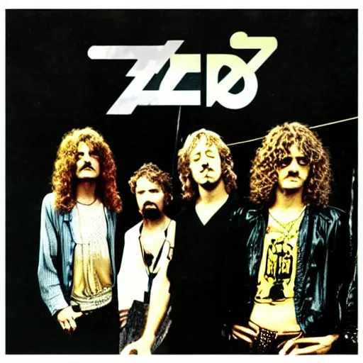 Image similar to led zeppelin in y 2 k aesthetic, led zeppelin 1 9 9 9, 2 0 0 0, 2 0 0 1