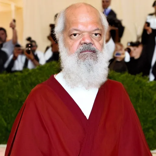 Image similar to photo of socrates at the met gala