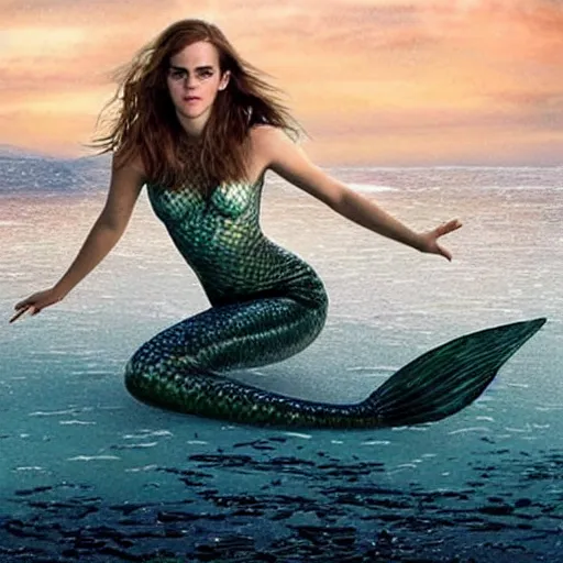 Image similar to emma watson as a mermaid