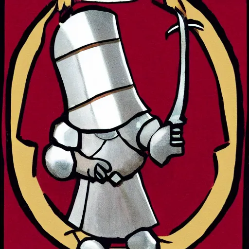 Image similar to a knight with a mighty fork in hand