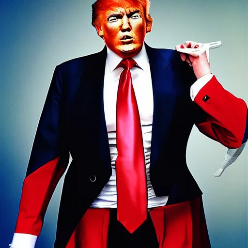 Image similar to david lachapelle portrait of donald trump in full drag