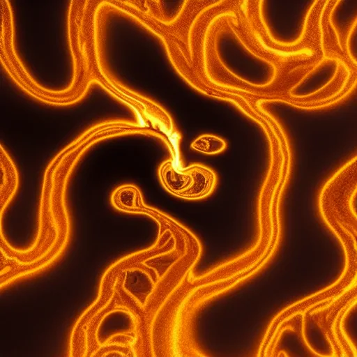 Prompt: award - winning photo of a beautiful glowing molten fractal magma, inner glow, lava texture