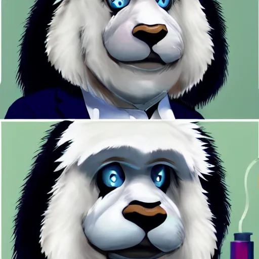 Image similar to boris johnson in the style of furry, trending on furaffinity