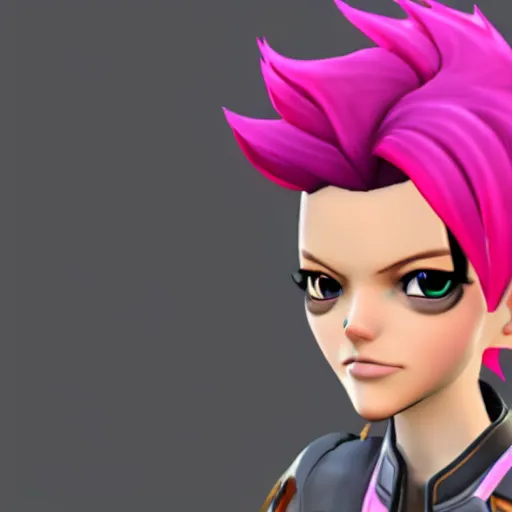 Image similar to tracer with pink hair