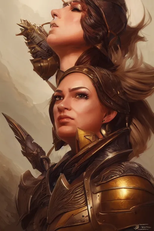 Image similar to amazon valkyrie athena, d & d, fantasy, portrait, highly detailed, headshot, digital painting, trending on artstation, concept art, sharp focus, illustration, art by artgerm and greg rutkowski and magali villeneuve