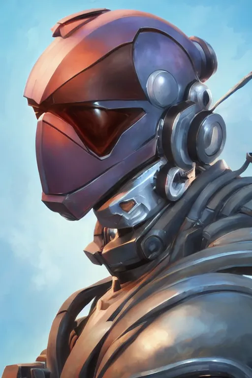 Image similar to epic mask helmet robot ninja portrait stylized as fornite style game design fanart by concept artist gervasio canda, behance hd by jesper ejsing, by rhads, makoto shinkai and lois van baarle, ilya kuvshinov, rossdraws global illumination radiating a glowing aura global illumination ray tracing hdr render in unreal engine 5