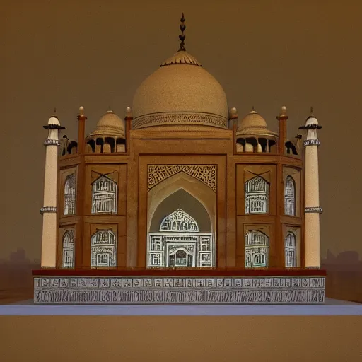 Image similar to the taj mahal made ot of cheese, 8k photorealism, extremly detailed, trending on artstation