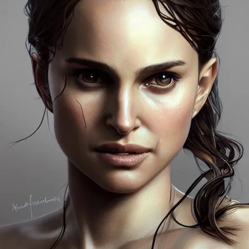 Image similar to ultra realistic illustration, natalie portman from last of us, intricate, elegant, highly detailed, digital painting, artstation, concept art, smooth, sharp focus, illustration, art by artgerm and greg rutkowski and alphonse mucha