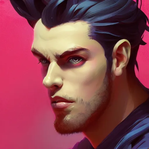 Image similar to handsome male portrait, maya ali mage, gloomhaven, dynamic lighting, gaudy colors, octane render aesthetic, matte painting concept art, official fanart behance hd artstation by jesper ejsing, by rhads and makoto shinkai and lois van baarle and ilya kuvshinov and rossdraws