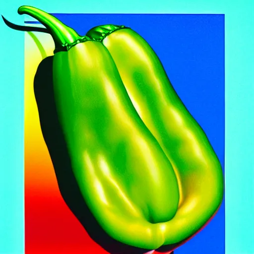 Image similar to exploding jalapeno by shusei nagaoka, kaws, david rudnick, airbrush on canvas, pastell colours, cell shaded, 8 k