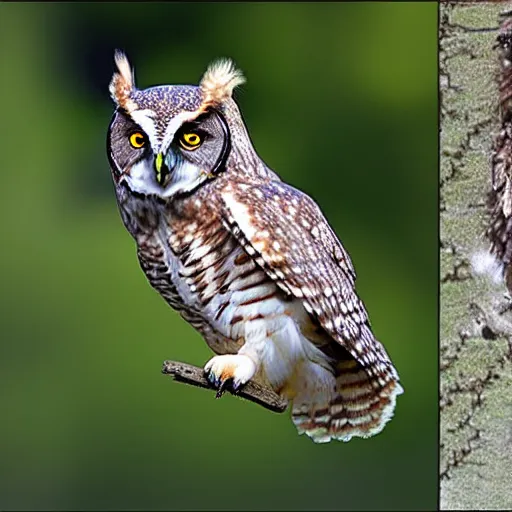 Image similar to hybrid owl and bee - h 7 0 4