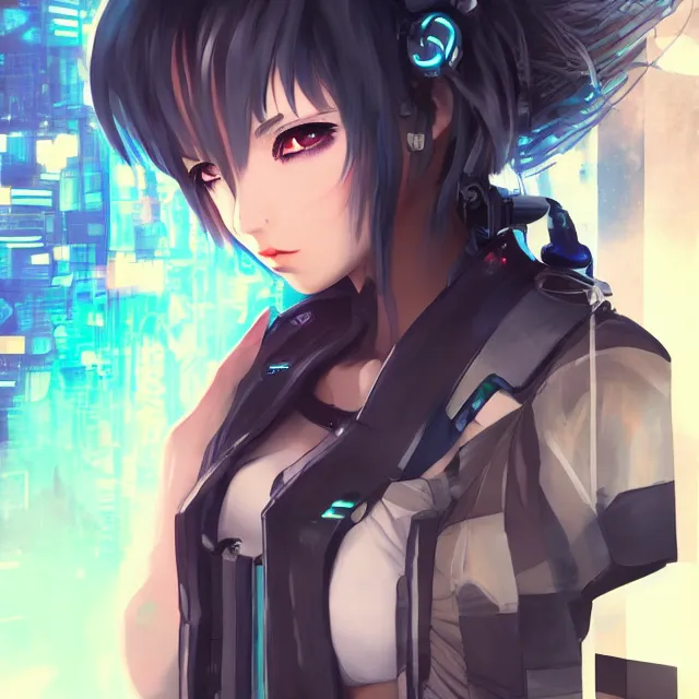 ArtStation - Cyberpunk Anime Girl