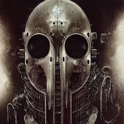 Image similar to robot ghost, by Stephen Gammell and Beksinski and Stalenhag.