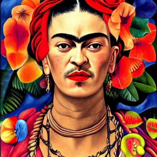 Prompt: frida kahlo, trending on art station, creative, cinematic, ultra detailed