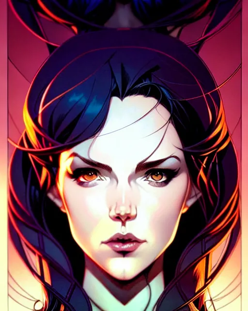 Prompt: artgerm, joshua middleton comic cover art, full body pretty even rachel wood elf, symmetrical eyes, symmetrical face, long curly black hair, beautiful forest, chiral lighting