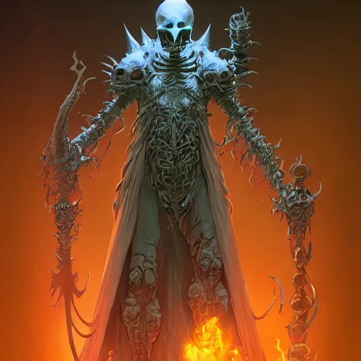 Image similar to vecna the arch lich design, character sheet, Moebius, Greg Rutkowski, Zabrocki, Karlkka, Jayison Devadas, Phuoc Quan, trending on Artstation, 8K, ultra wide angle, zenith view, pincushion lens effect.