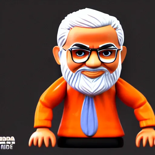 Prompt: narendra modi mini figure, toy, 3 d render, 4 k, hd