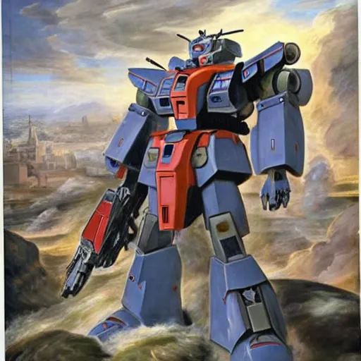 Image similar to peter paul rubens as consequences of wars with mecha gundam, random content position, ultra realistic human face details with emotion, ultra realistic environment content details, incrinate content details, delete duplicate contents, rgb color