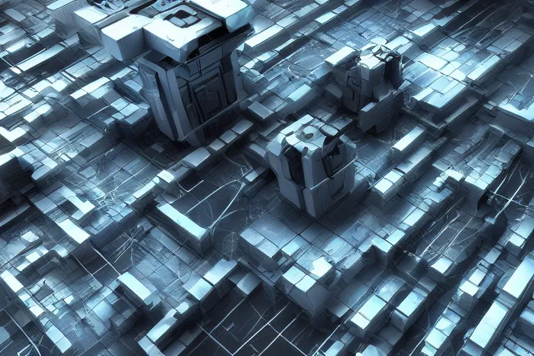 Prompt: futuristic sci-fi Intricate and detailed cube 4K 3D render desktopography HD Wallpaper digital art