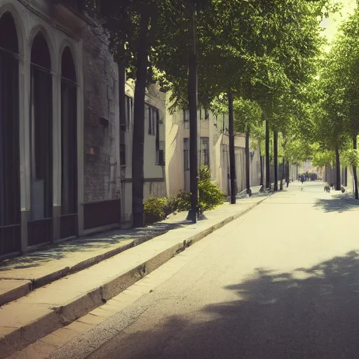 Prompt: a perfect street with no cars, houses designed by famous architect. bikes. cinematic, 8 k, inspirational.