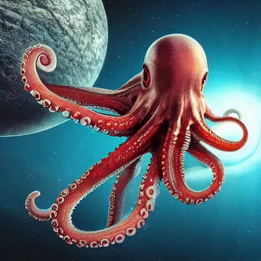 Prompt: hyperdetailed photo of a anatomical octopus squeezing a unknown planet to destruction 8 k extremely detailed hd hyperrealism movie studio fx beautiful