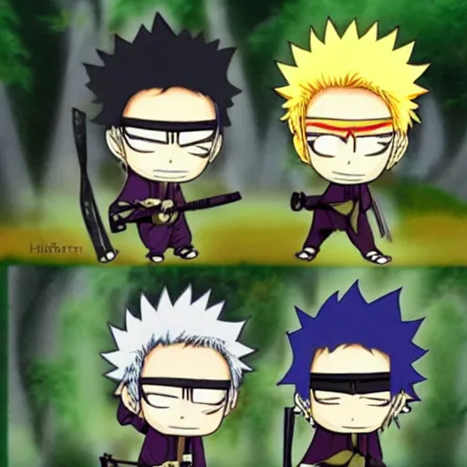 Prompt: chibi hiruzen sarutobi