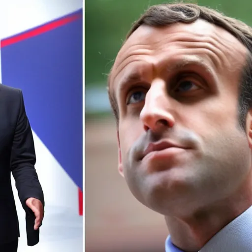 Image similar to a photo of an obese emmanuel macron