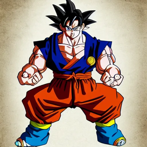 Image similar to goku as a dwarf form lord of the rings