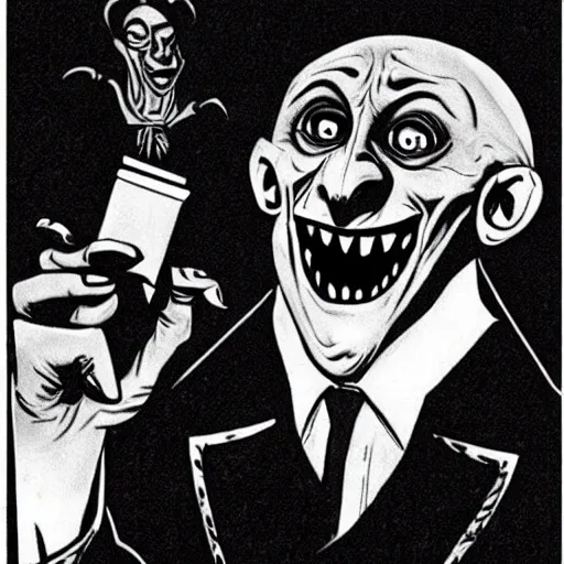 Image similar to count orlok trollface meme