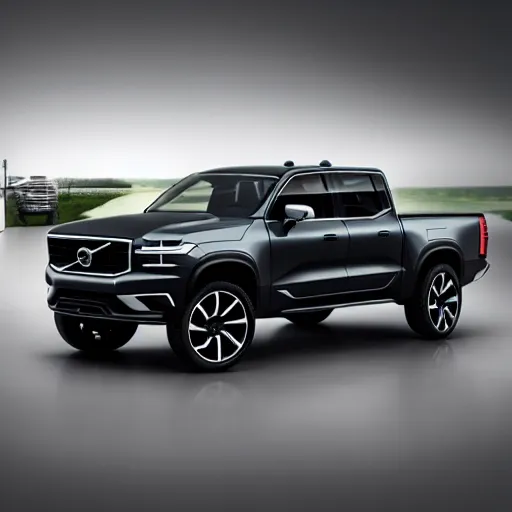 Image similar to A Pickup truck designed and produced by Volvo, promotional photo