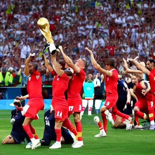 Image similar to England lifting the World Cup