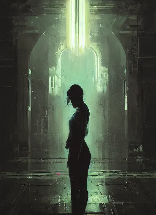 Prompt: portal, neon, rule of thirds, intricate, spotlight, by greg rutkowski, by jeremy mann, digital painting