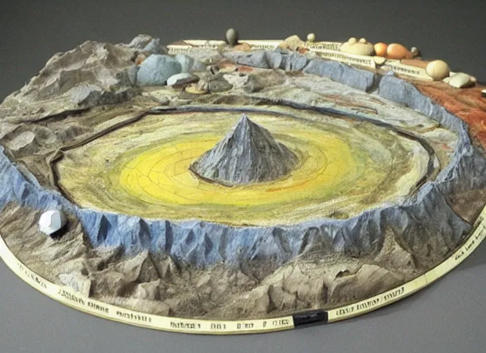 Image similar to diorama model of the shape of the universe, very accurate, very detailed, realistic materials