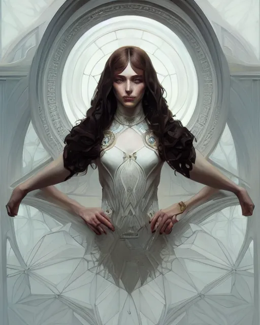 Image similar to symmetry!! portrait of anya stark, dnd, intricate, elegant, highly detailed, digital painting, artstation, concept art, smooth, sharp focus, illustration, art by artgerm and greg rutkowski and alphonse mucha