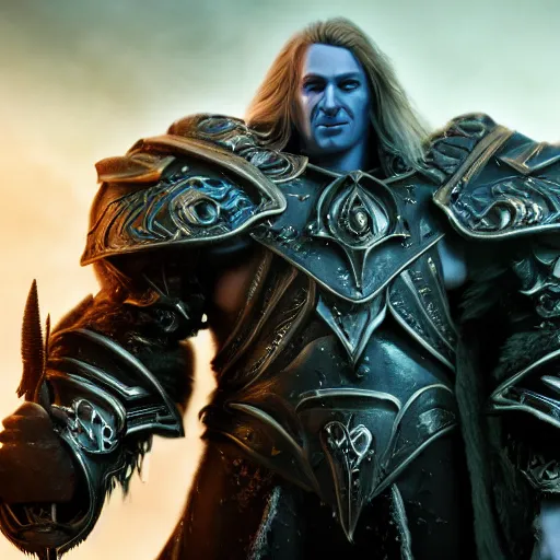 Image similar to arthas menethil movie frame, cinematic, high detail, cinematography, vfx, 8 k