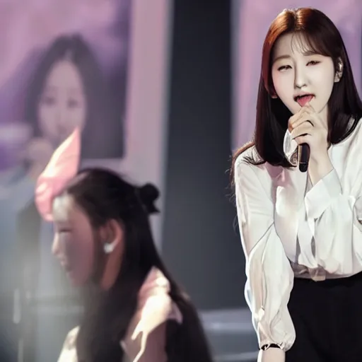 Prompt: haseul on stage singing