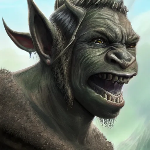 Image similar to a detailed portrait of a child orc boy, fantasy art illustration, incredibly highly detailed and realistic, 8 k, sharp focus