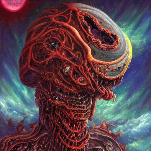 Image similar to cosmic horror, oil painting, highly detailed, trending on artstation