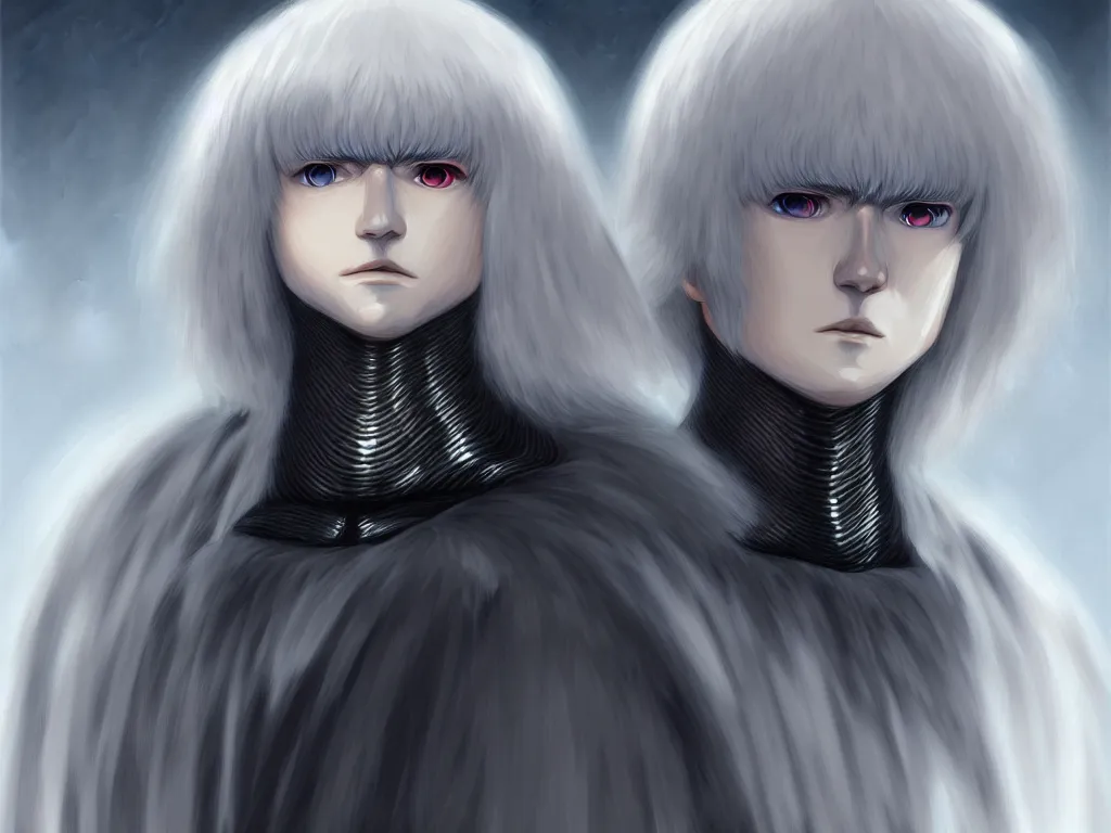 Prompt: portrait of griffith from berserk manga, highly detailed, digital painting, artstation, concept art, smooth and sharp focus