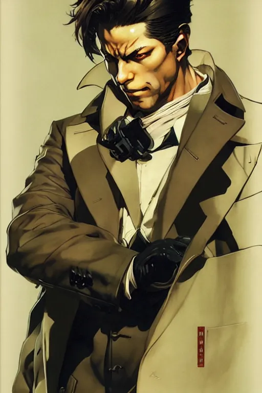 Image similar to attractive man, painting by j. c. leyendecker, yoji shinkawa, katayama bokuyo