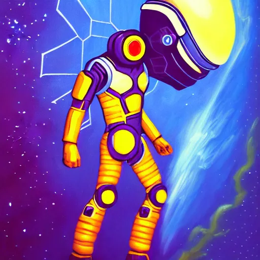 Image similar to marvel mech spaceman superhero with cape and magic spells surfing, isometric scifi astral spirit space journey in oil painting, pulled into the spiral vortex, trending on artstation, award winning, emotional, highly detailed ethereal isometric surrealist art