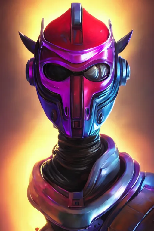 Image similar to epic mask helmet robot ninja portrait stylized as fornite style game design fanart by concept artist gervasio canda, behance hd by jesper ejsing, by rhads, makoto shinkai and lois van baarle, ilya kuvshinov, rossdraws global illumination radiating a glowing aura global illumination ray tracing hdr render in unreal engine 5