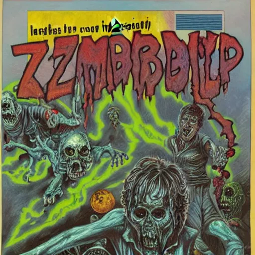Prompt: zombie apocalypse by kelly freas, detailed