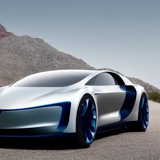 Image similar to a new concept car by tesla and bugatti