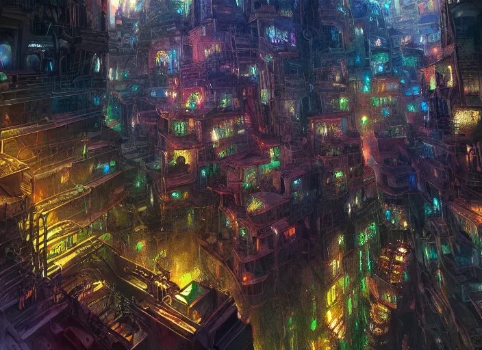Prompt: favela fantasy cathedral, sci - fi environment, sorcery, scenery, professional, award - winning, trending on artstation, hyper detailed, realistic, beautiful, emotional, shiny, colorful, picture