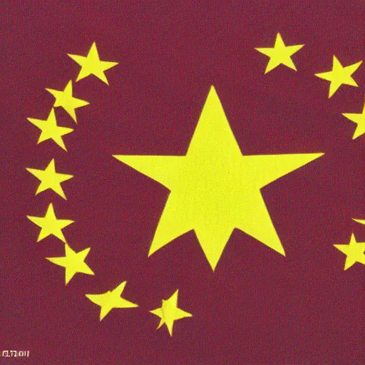 Image similar to a flag for a communist European Union,